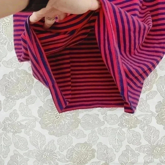 MICHAEL Michael Kors Striped Lace up Mini Shift Dress Medium Unlined - Picture 4 of 8